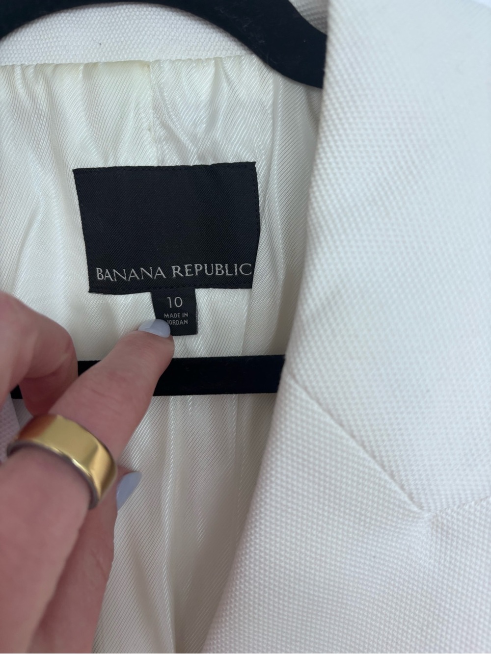 NWOT Banana Republic Captain’s Blazer in Ecru Size 10 - Picture 11 of 14